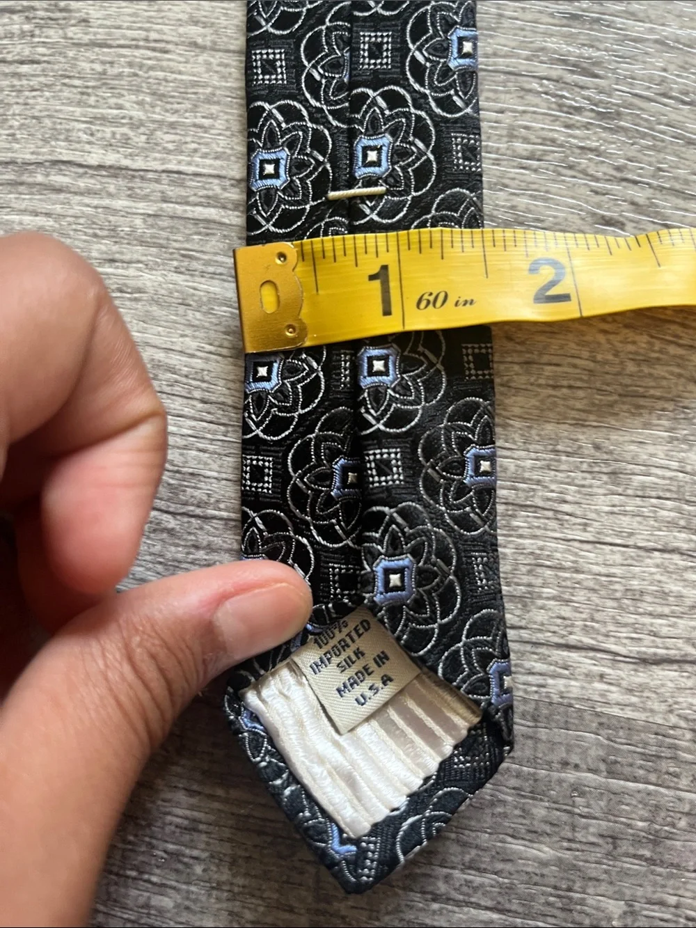 Nordstrom Black Jacquard Silk Men's Tie